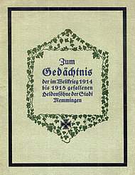 Verzeichnis der Gefallenen der Stadt Memmingen
